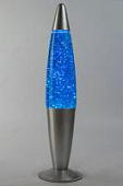 Лава-лампа 41см Синяя/Звездочки (Глиттер) Silver