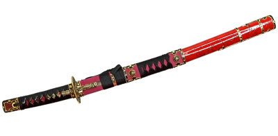 Вакидзаси, короткий японский меч "Токугава" с когаи и козукой