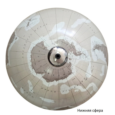 928/WW Глобус-бар напольный "Elegance - All White", d=40 см (Zoffoli, Италия) (современная карта мира на английском языке)