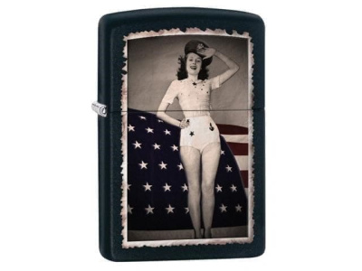 Зажигалка Zippo Flag & Woman