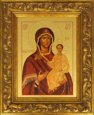 Икона Смоленская Божия Матерь Одигитрия (Б), сусальное золото