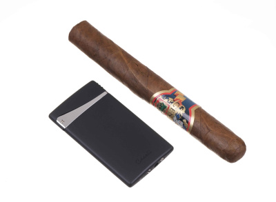 Зажигалка Caseti, турбо, плоское пламя, супертонкая, черная