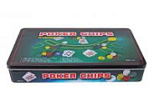 Покерный набор на 300 фишек с номиналом в мет. коробке + 2 колоды карт, сукно Арт. РК300