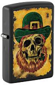 Зажигалка ZIPPO Lucky Map с покрытием Black Matte, латунь/сталь, черная, 38x13x57 мм (без бензина)