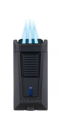 Зажигалка сигарная Colibri Stealth (тройное пламя), черный металлик