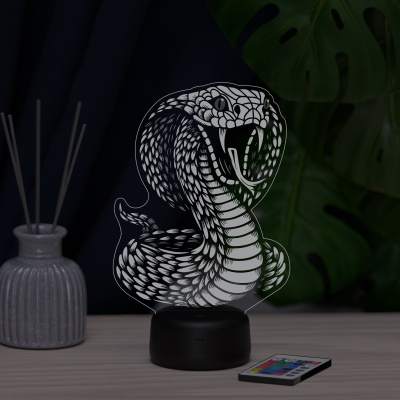 3D ночник Кобра №2