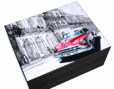 Хьюмидор Gentili Red Car на 50 сигар, Эбеновое дерево