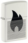 Зажигалка Zippo Flame Gradient Design с покрытием White Matte, латунь/сталь, белая, матовая, 38x13x57 мм (без бензина)