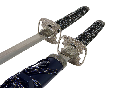 Набор самурайских мечей, 2 шт. Ножны синие
