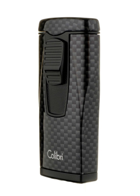 Зажигалка сигарная Colibri Monaco (тройное пламя), черный карбон, LI880T10