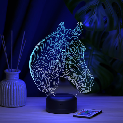 3D ночник Лошадь с гривой