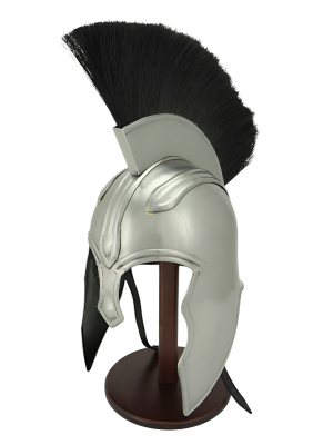 Шлем троянский "Ахиллес" с черным плюмажем