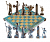 Шахматный набор "Троянская война" (36х36 см), доска патиновая