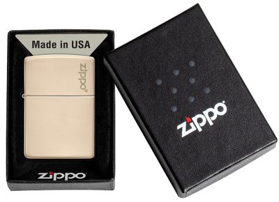 Зажигалка ZIPPO Classic 49453ZL с покрытием Flat Sand, латунь/сталь, бежевая, глянцевая, 38x13x57 мм