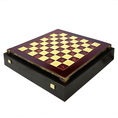 Шахматный набор "Стаунтон, турнирные" (36x36 см), доска красная