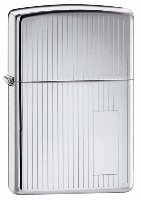 Зажигалка ZIPPO Classic 350 с покрытием High Polish Chrome, латунь/сталь, серебристая, 38x13x57 мм