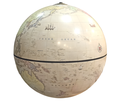 87/RU Глобус-бар напольный "Юнона", d=40 см (Zoffoli, Италия) (современная карта мира на русском языке)
