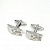 Запонки Cufflinks Inc. Лазерная гравировка Цветы CF28