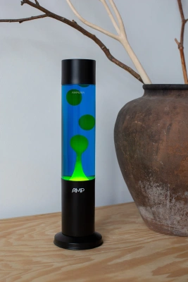 Лава лампа Amperia Tube Желтая/Синяя (39 см) Black
