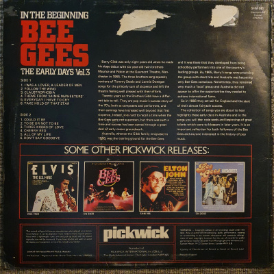 Виниловая пластинка Bee Gees, Би Джиз; The early days vol.3, бу