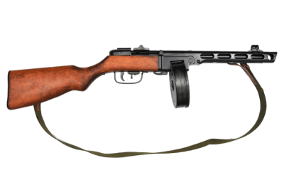 Макет. Пистолет-пулемет Шпагина ППШ-41 с ремнем (СССР, 1941 г.)