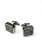 Запонки Cufflinks Inc. Квадрат черный металлик с лилией CF25