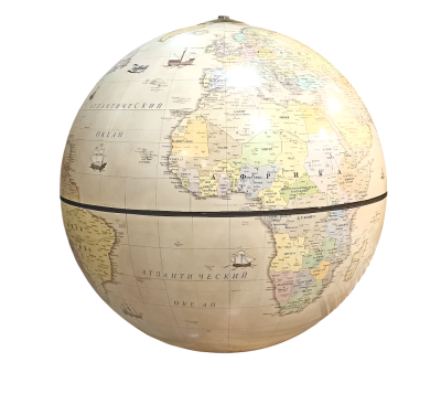 87/RU Глобус-бар напольный "Юнона", d=40 см (Zoffoli, Италия) (современная карта мира на русском языке)