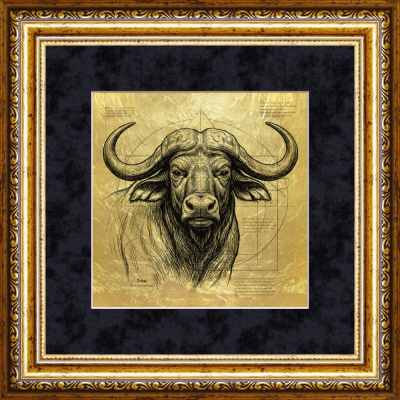Картина на сусальном золоте «Буйвол» Картина на сусальном золоте «Буйвол»