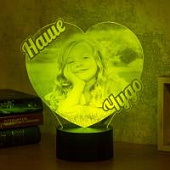 3D ночник Фото-светильник с большой надписью