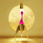 Лава-лампа Mathmos Telstar Розовая/Прозрачная Gold