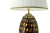 Лампа настольная интерьерная на бронзовом основании с тканевым абажуром