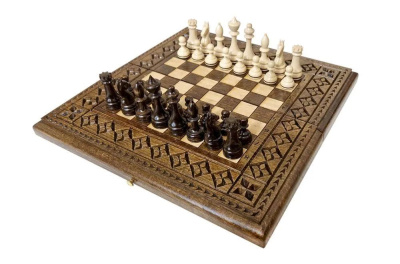 Шахматы + нарды резные "Роял 1" 30, Ustyan Шахматы + нарды резные "Роял 1" 30, Ustyan