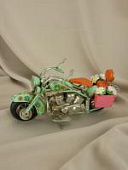 Модель мотоцикла Harley Davidson бирюзовый с цветами