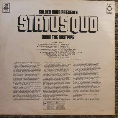 Виниловая пластинка Статус Кво, Status Quo, Down the dustpipe, бу