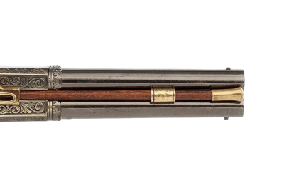Макет. Кремневый 2-х ствольный пистоль (Англия, 1750 г.)
