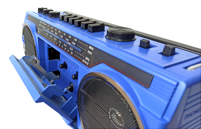 Ретро-магнитофон  EL-149BT "Ghettoblaster", синий