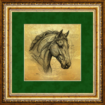 Картина на сусальном золоте «Лошадь» Картина на сусальном золоте «Лошадь»