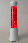 Лава-лампа CG 39см White Красная/Звездочки (Глиттер)