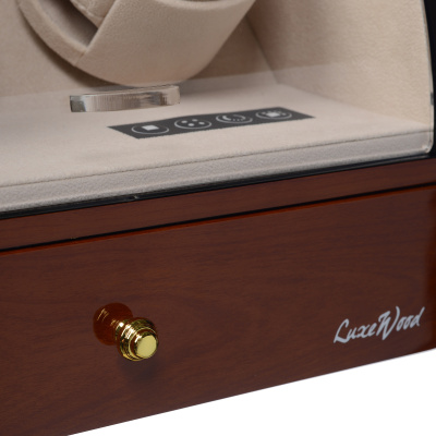 Модуль LuxeWood для подзавода 2-х и хранения 2-х часов  арт.LW322-3, итальянский орех