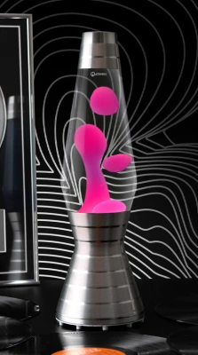 Лава-лампа Mathmos Astro Platinum Vinyl Розовая/Прозрачная