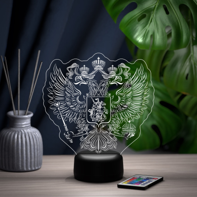 3D ночник Двуглавый орел - Герб России