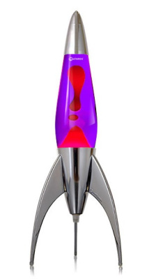 Лава-лампа Mathmos Telstar Красная/Фиолетовая Silver (Воск)