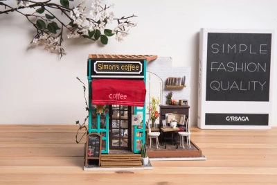 Румбокс (интерьерный конструктор) Robotime - Кофейня Саймона (Simon's Coffee Shop)