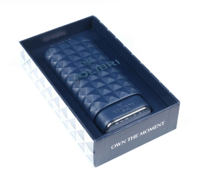 Чехол сигарный Colibri, телячья кожа и кедр, темно-синий LC250T3