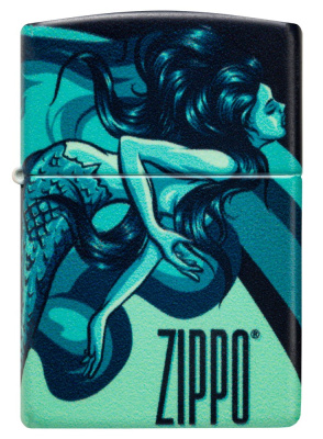 Зажигалка ZIPPO Mermaid Design с покрытием 540 Matte, латунь/сталь, черная, матовая, 38x13x57 мм Зажигалка ZIPPO Mermaid Design с покрытием 540 Matte, латунь/сталь, черная, матовая, 38x13x57 мм