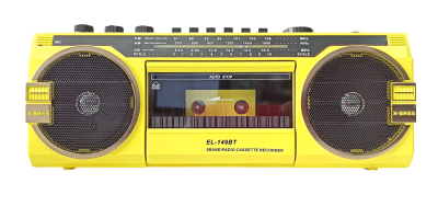 Ретро-магнитофон  EL-149BT "Ghettoblaster", желтый