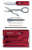 Швейцарская карточка VICTORINOX SwissCard Classic, 10 функций, полупрозрачная красная