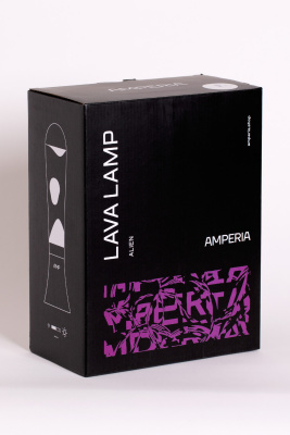 Лава лампа Amperia Alien Black Оранжевая/Фиолетовая (42см)