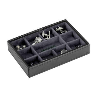 LC Designs 73185 Бокс открытый для запонок с 11 ячейками черного цвета , серия - Stackers