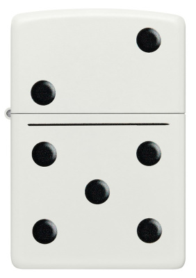 Зажигалка ZIPPO Domino Design с покрытием White Matte, латунь/сталь, белая, матовая, 38x13x57 мм (без бензина) Зажигалка ZIPPO Domino Design с покрытием White Matte, латунь/сталь, белая, матовая, 38x13x57 мм (без бензина)